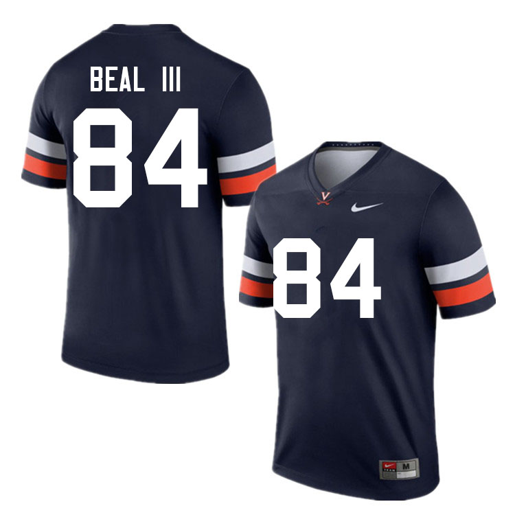 Men #84 Nathaniel Beal III Virginia Cavaliers College Football Jerseys Sale-Navy - Click Image to Close